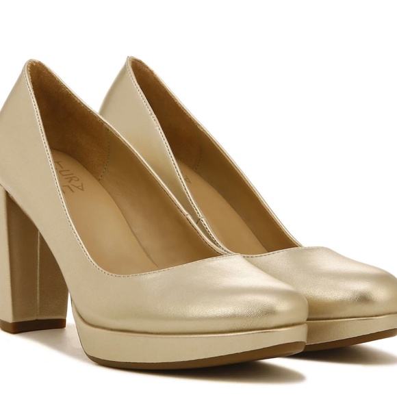 Berlin Block Heel Platform Pump GOLD 6.5 - Picture 2 of 6